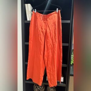 Eileen Fisher Burnt Orange Wide Leg Pants Size Medium